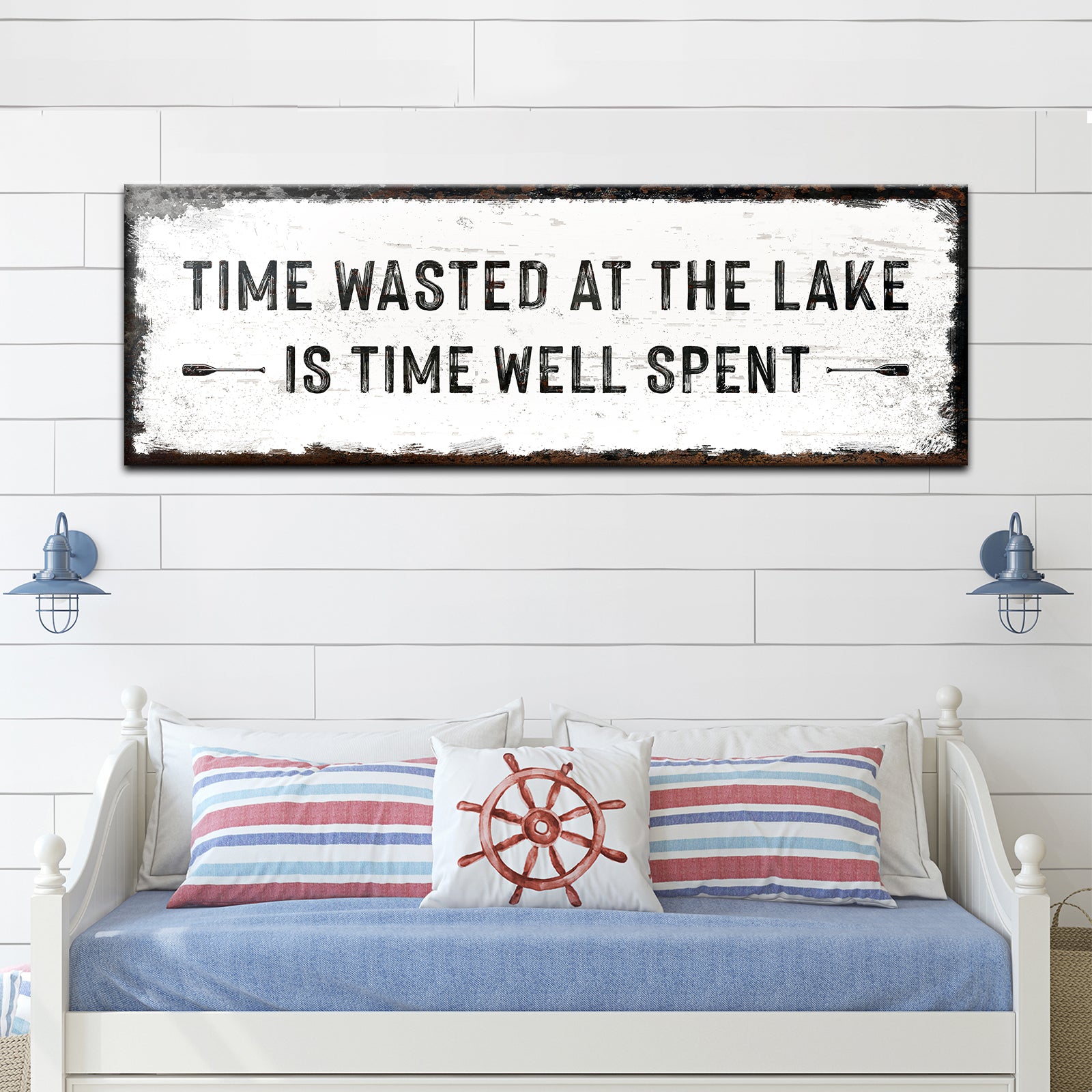 Time At The Lake Sign Style 1 - Image by Tailored Canvases