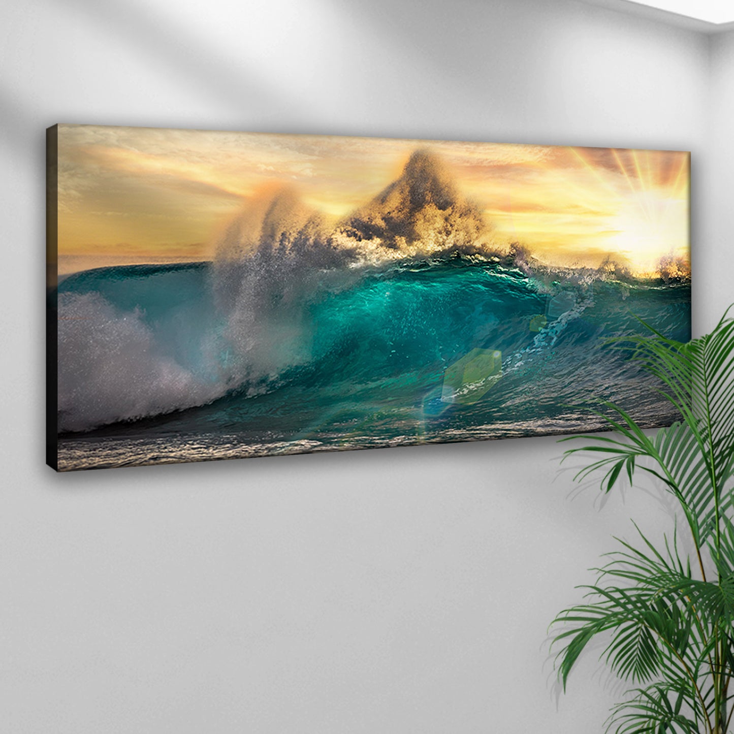 Sunrise On Atlantic Ocean Canvas Wall Art Style 1 - Image by Tailored Canvases