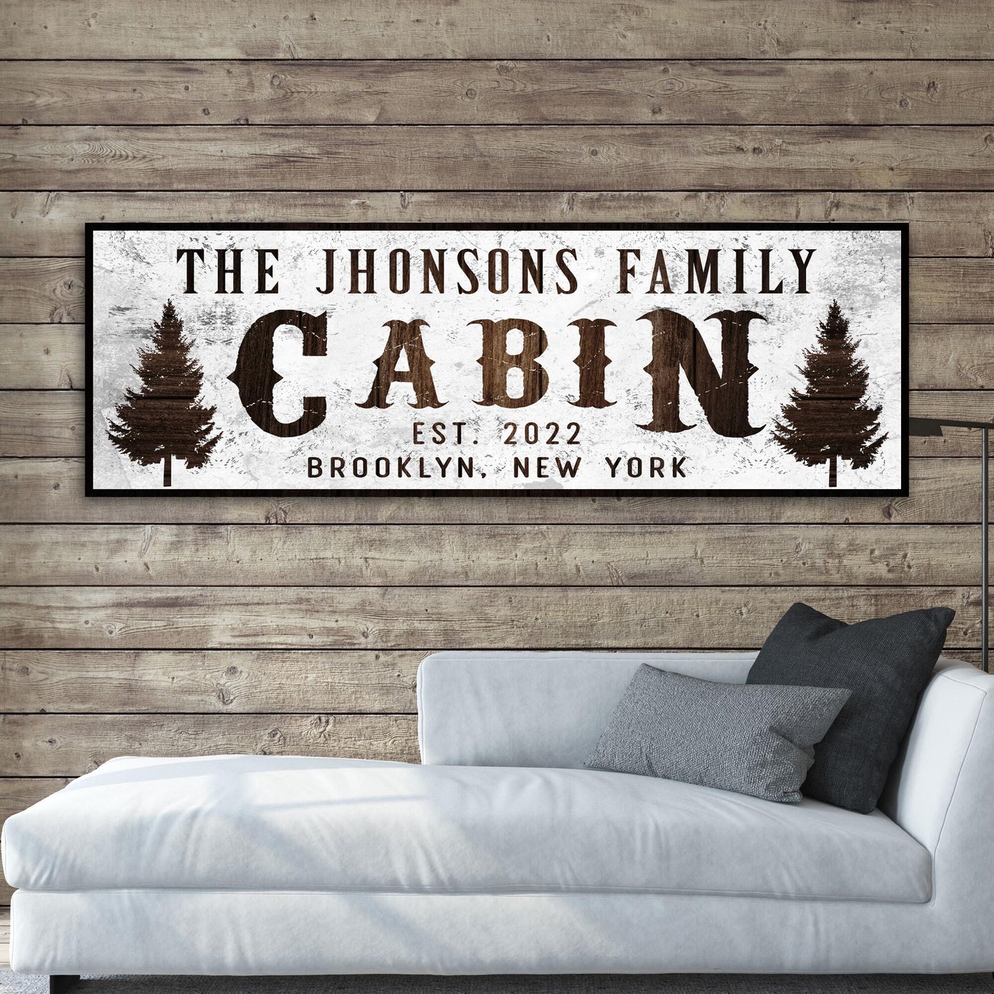 Family Cabin Sign II Style 1 - Image by Tailored Canvases