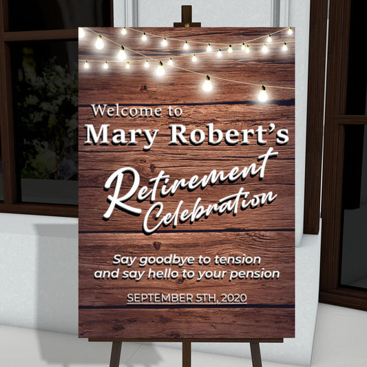 Retirement Celebration Welcome Sign - Image by Tailored Canvases