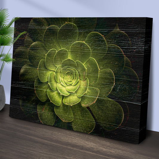 Succulent In Macro Lens Canvas Wall Art - Image by Tailored Canvases