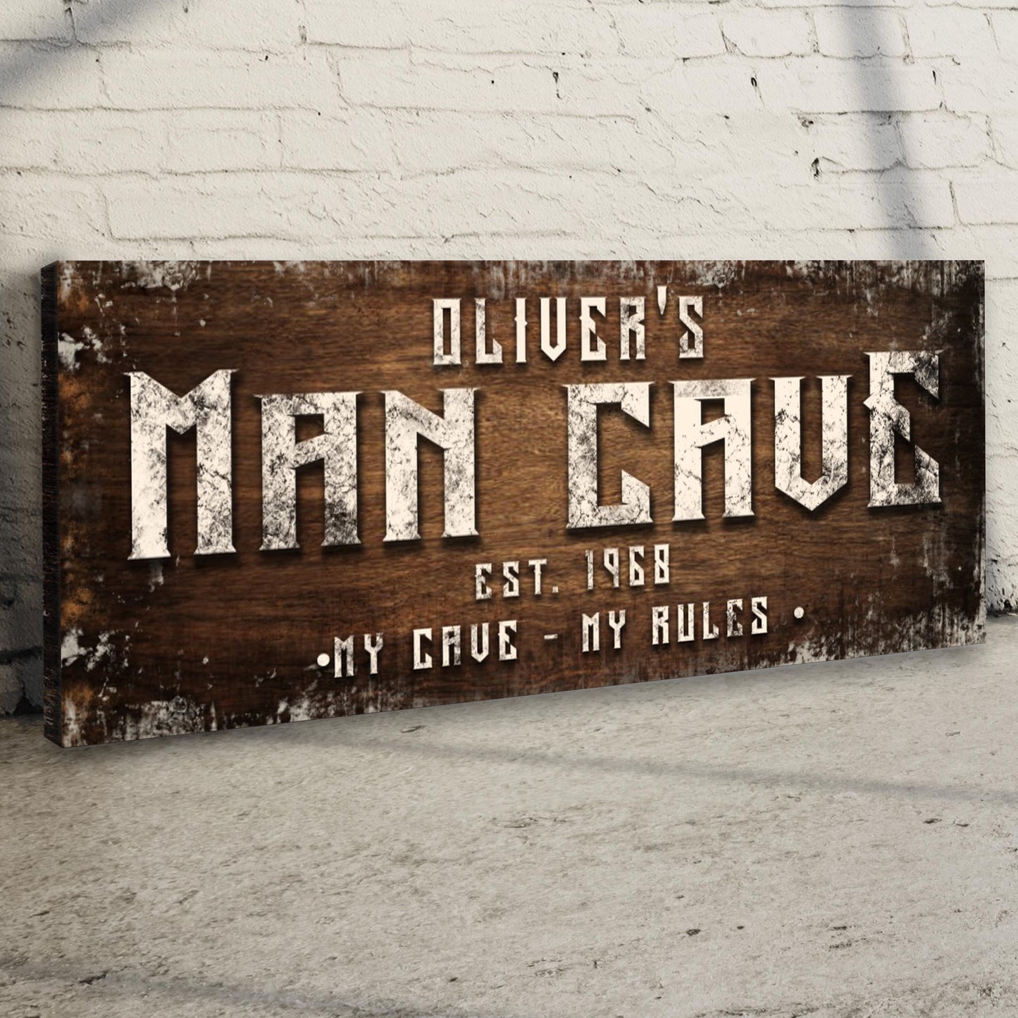 Man Cave My Cave My Rules Sign