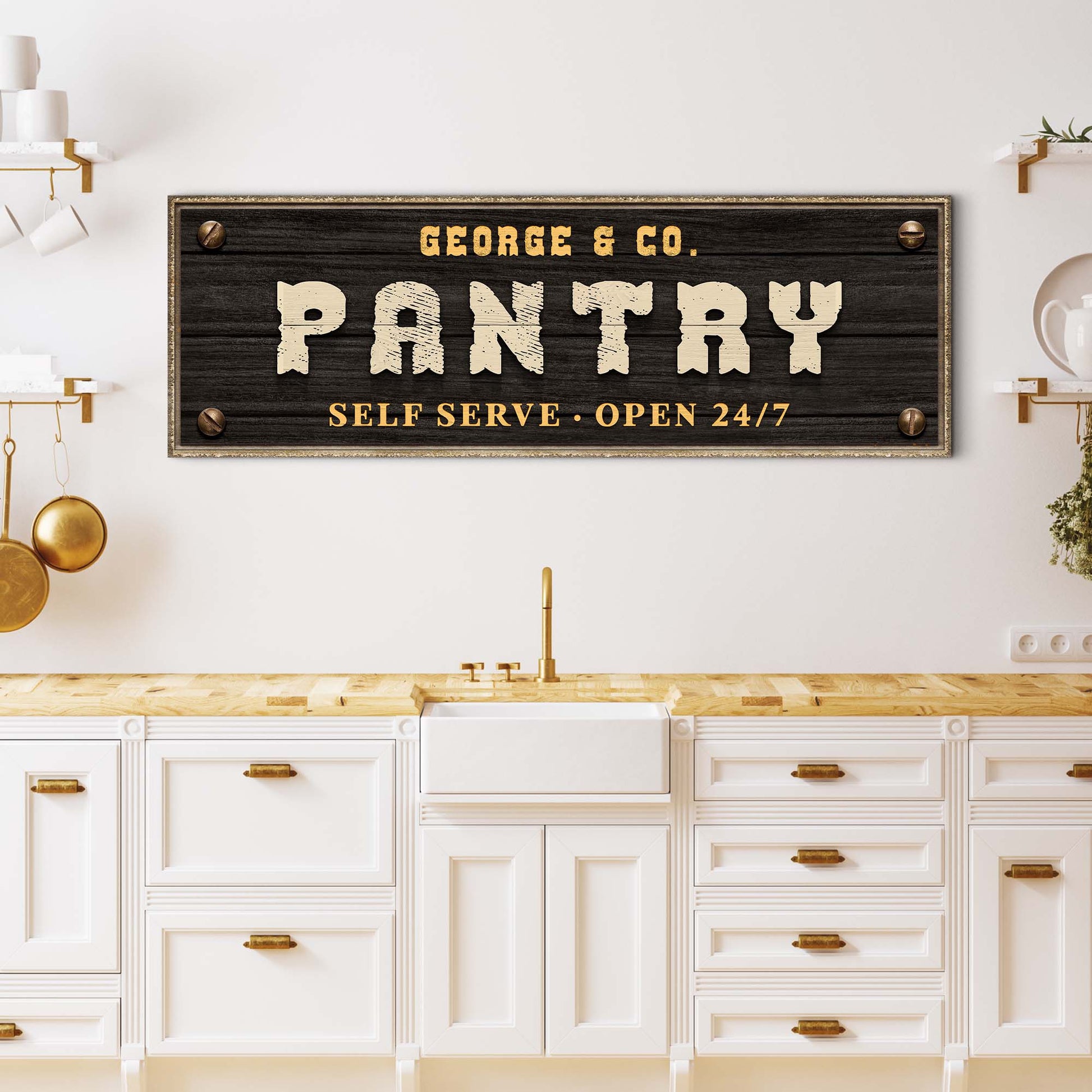 Self Serve Pantry Sign | Customizable Canvas Style 1 - Image by Tailored Canvases