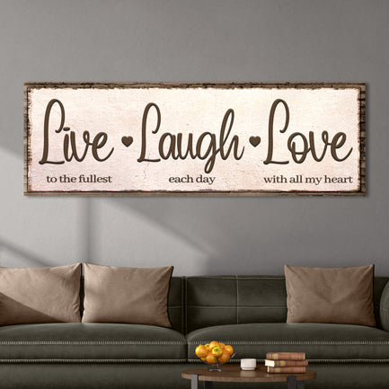 Live Laugh Love Sign III  - Image by Tailored Canvases