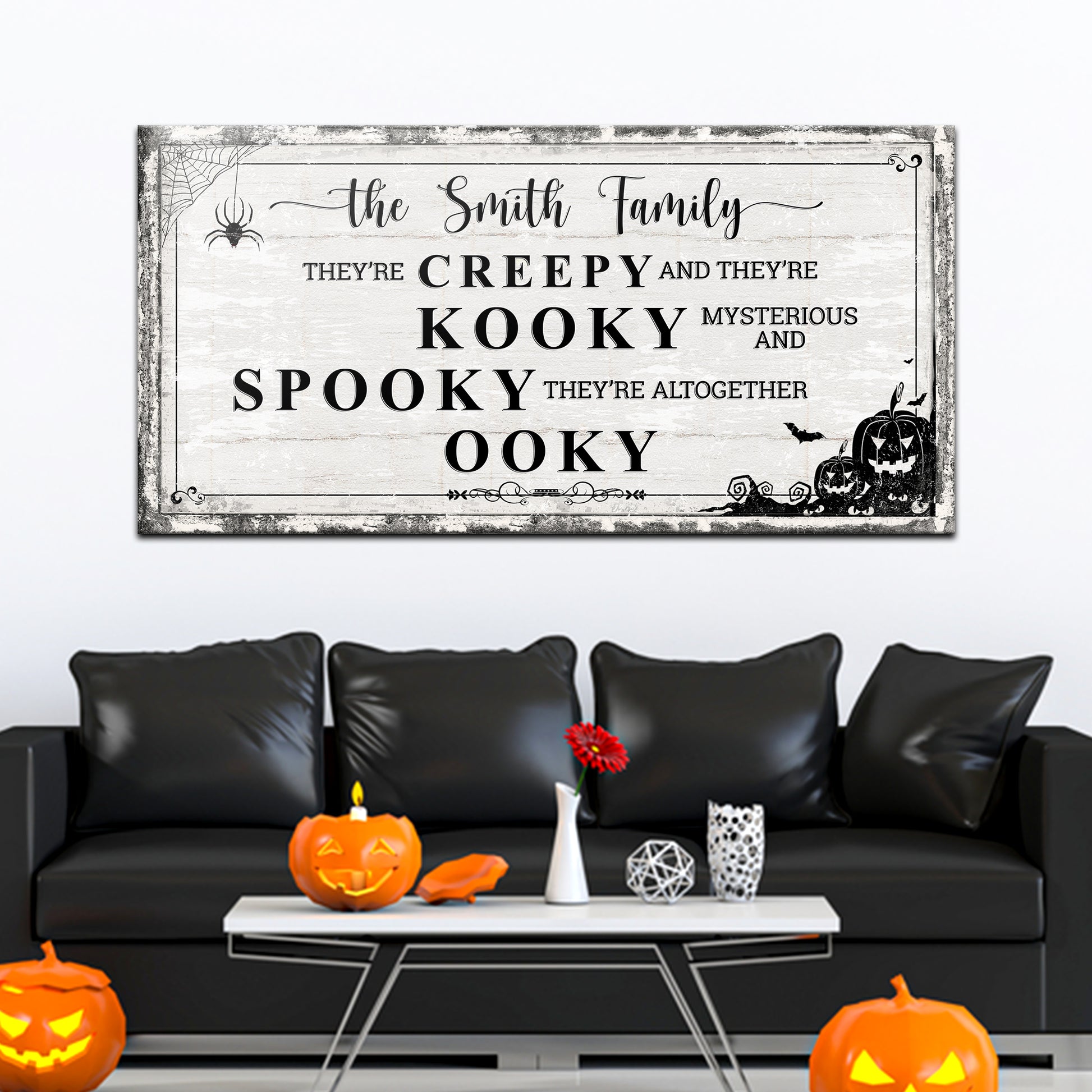 Family Halloween Sign Style 1 - Image by Tailored Canvases