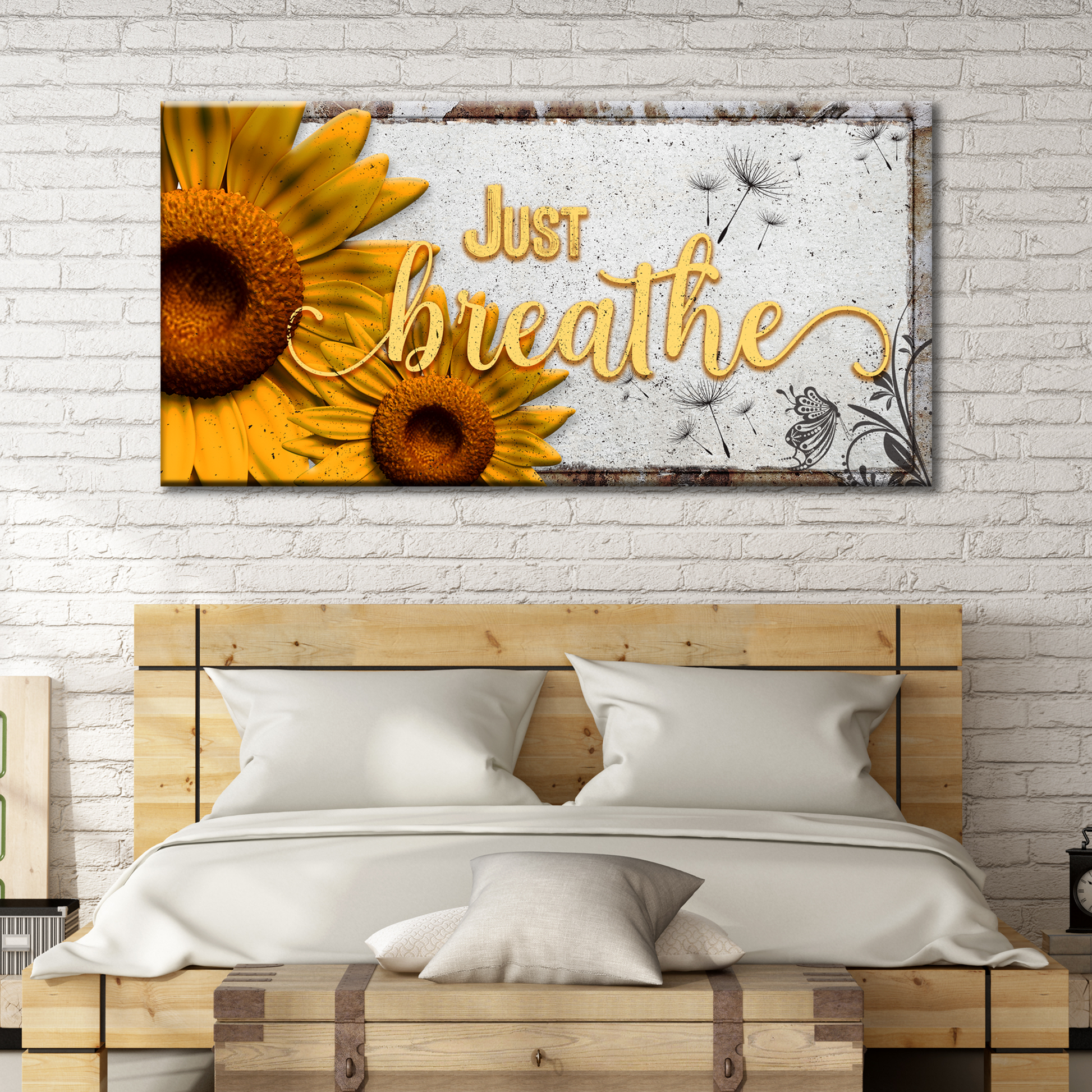 Just Breathe Sign Style 1 - Image by Tailored Canvases