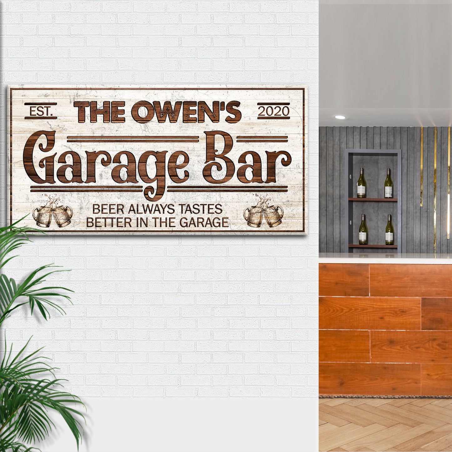 Garage Bar Sign II Style 1 - Image by Tailored Canvases