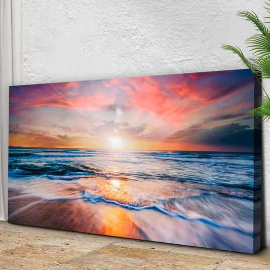 Sunrise Over The Horizon Canvas Wall Art - Image by Tailored Canvases