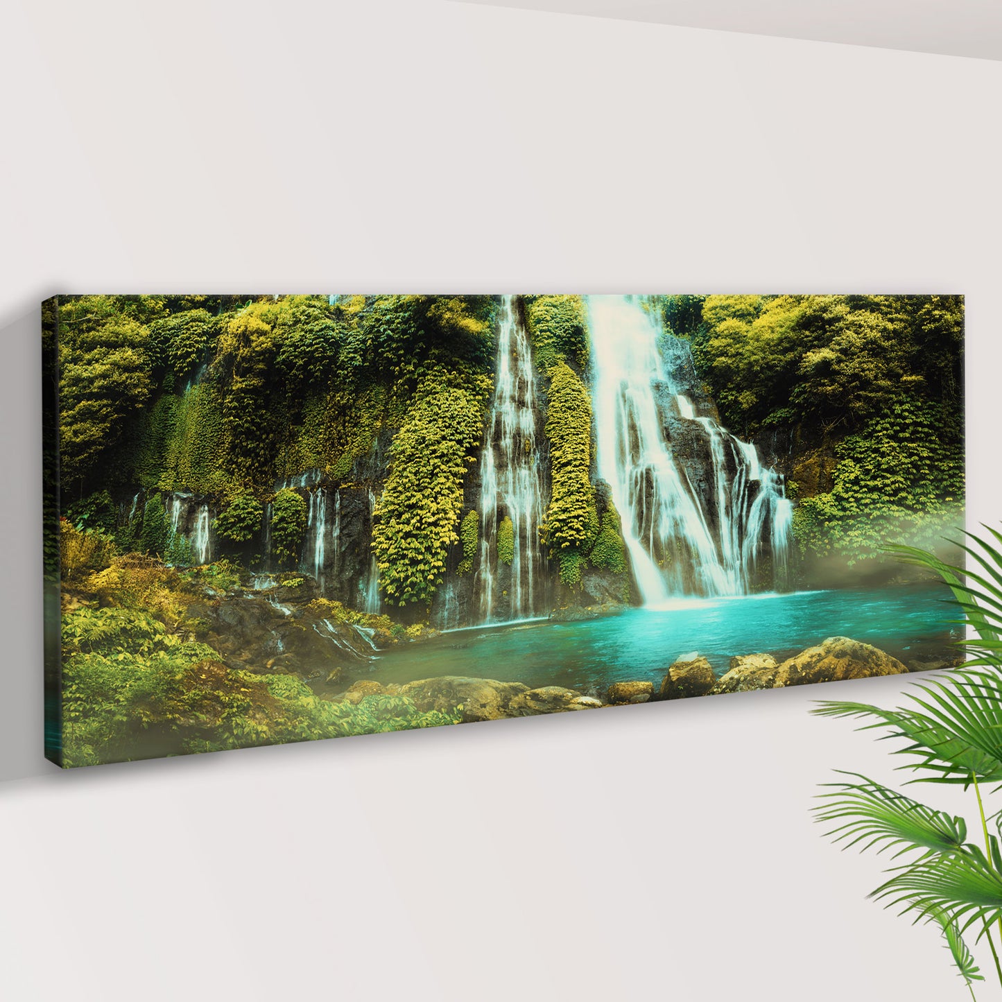 Jungle Waterfalls Canvas Wall Art Style 1 - Image by Tailored Canvases