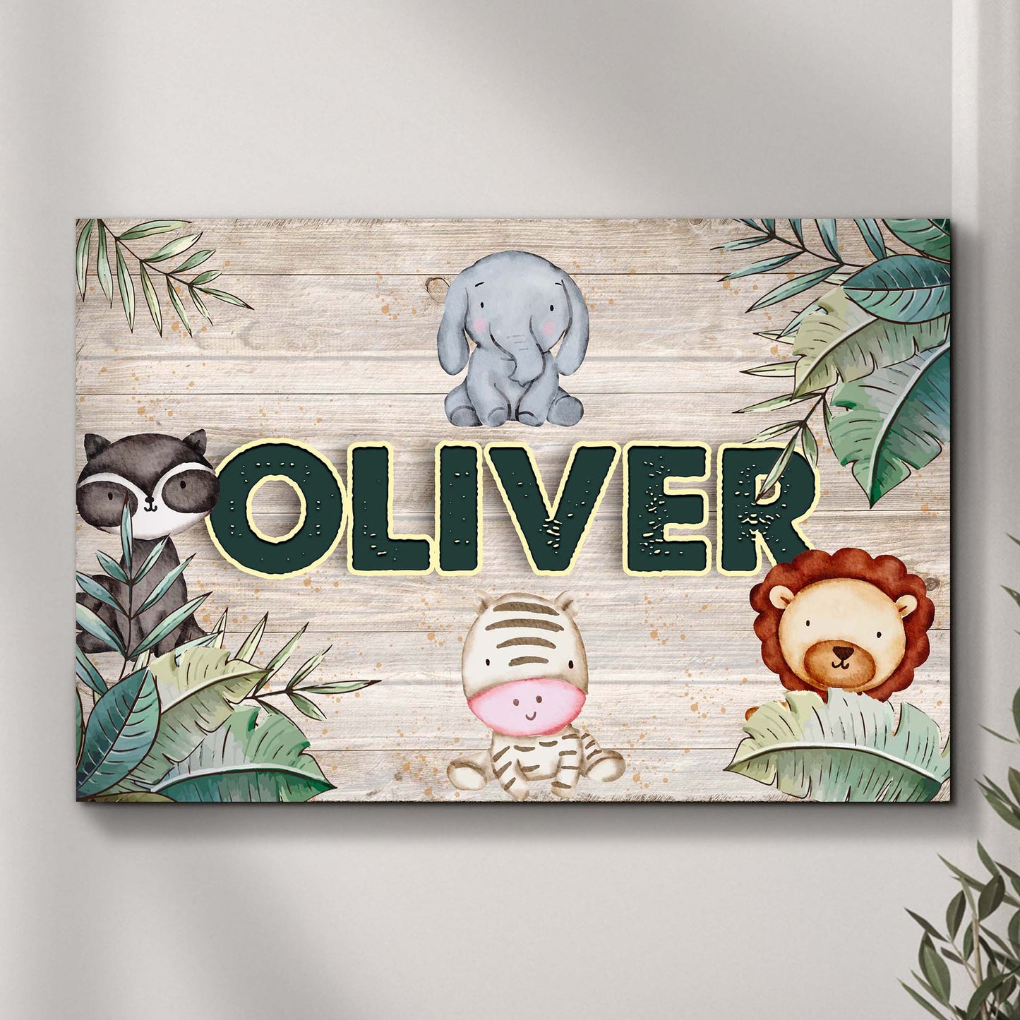 Safari Kids Room Sign Style 1 - Image by Tailored Canvases