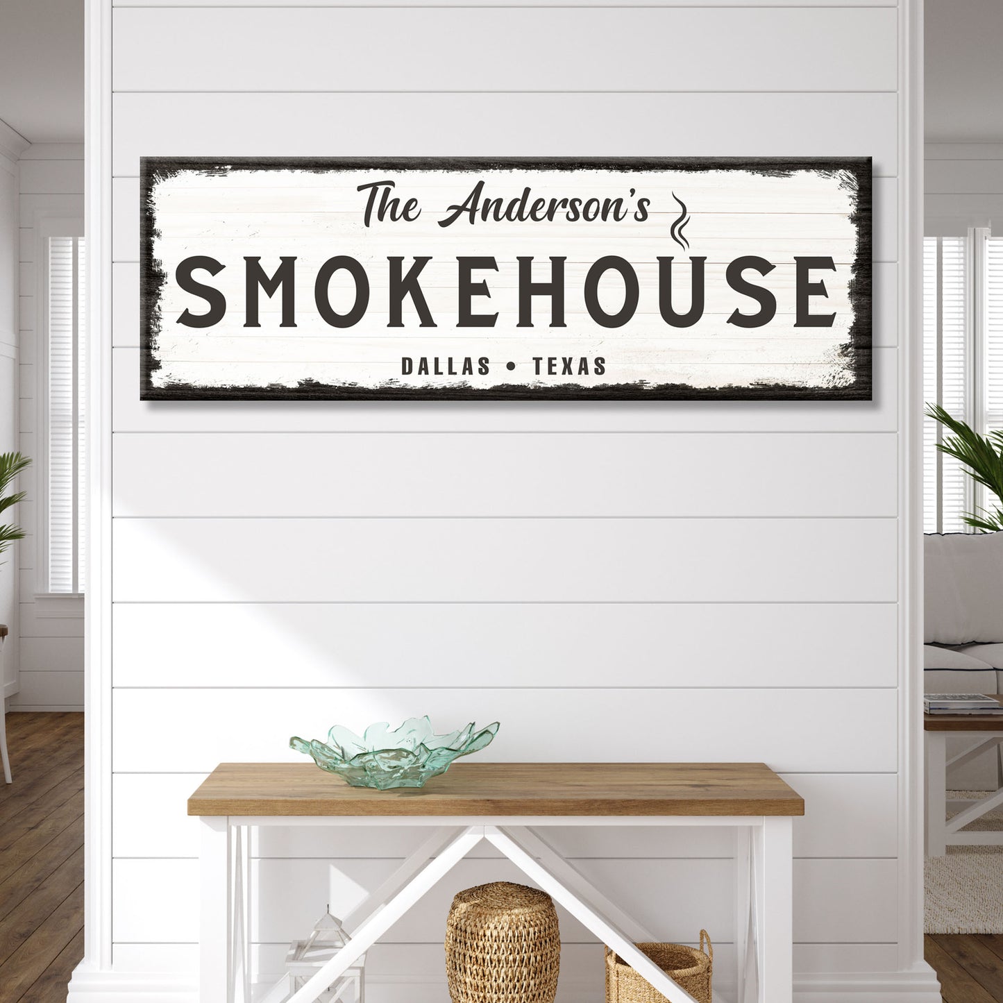 Family Smokehouse Sign Style 2 - Image by Tailored Canvases