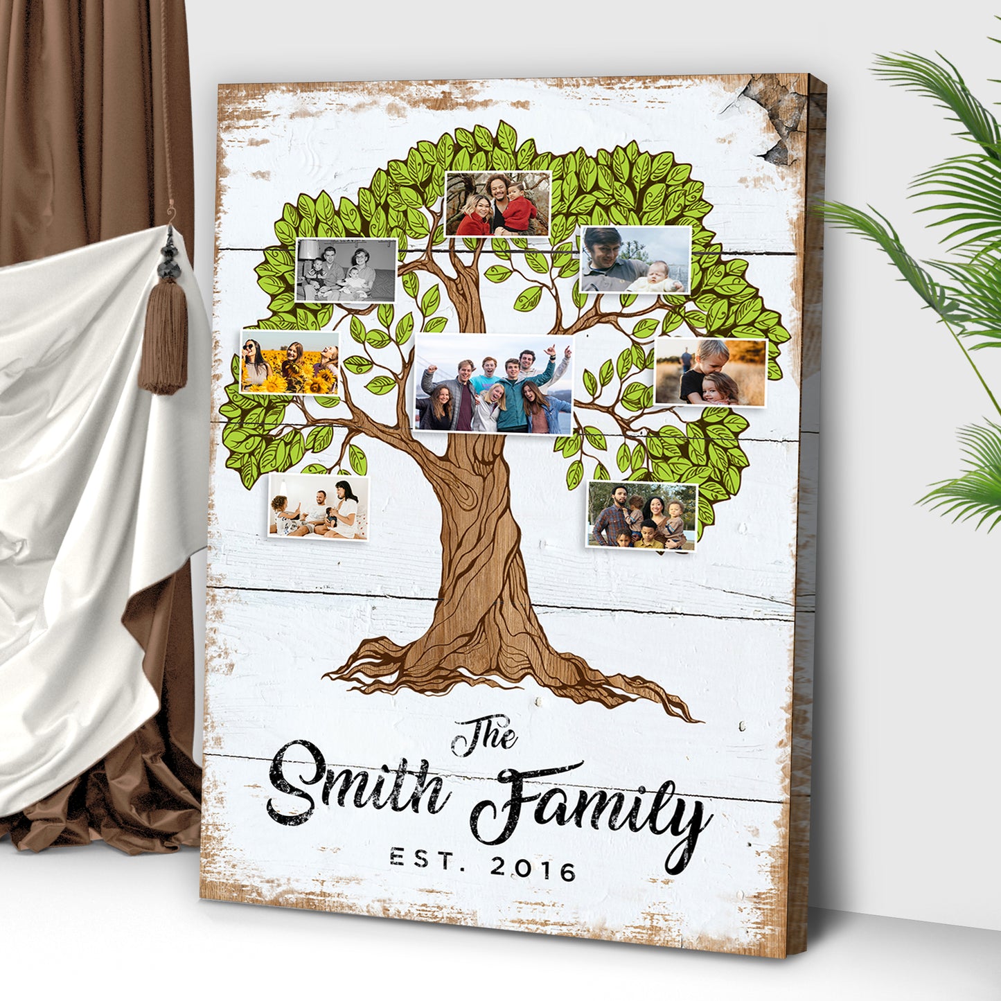 Family Tree Sign X | Customizable Canvas Style 2 - Image by Tailored Canvases