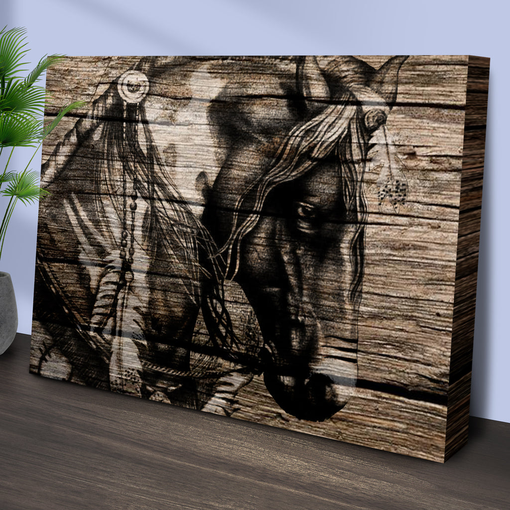 Rustic Horse Canvas Wall Art by Tailored Canvases