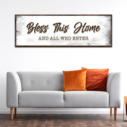 Bless This Home and All Who Enter Sign - Image by Tailored Canvases