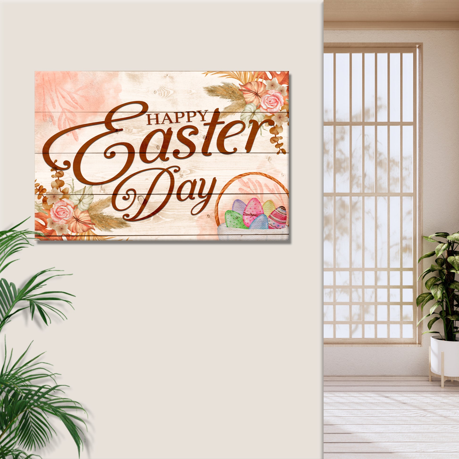 Happy Easter Greetings Sign Style 1 - Image by Tailored Canvases