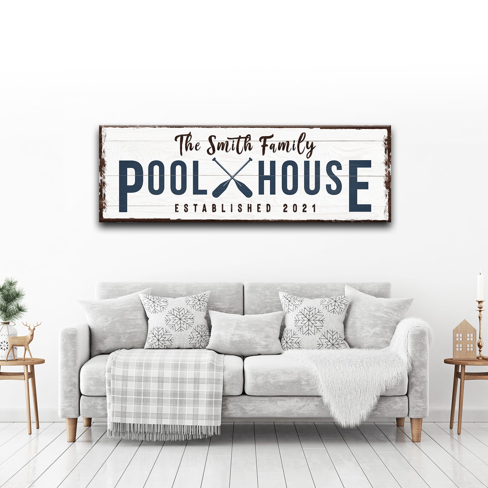 Family Pool House Sign Style 1 - Image by Tailored Canvases