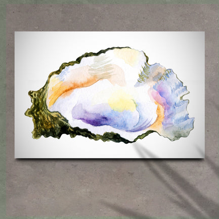 Oyster Watercolor Canvas Wall Art - Image by Tailored Canvases