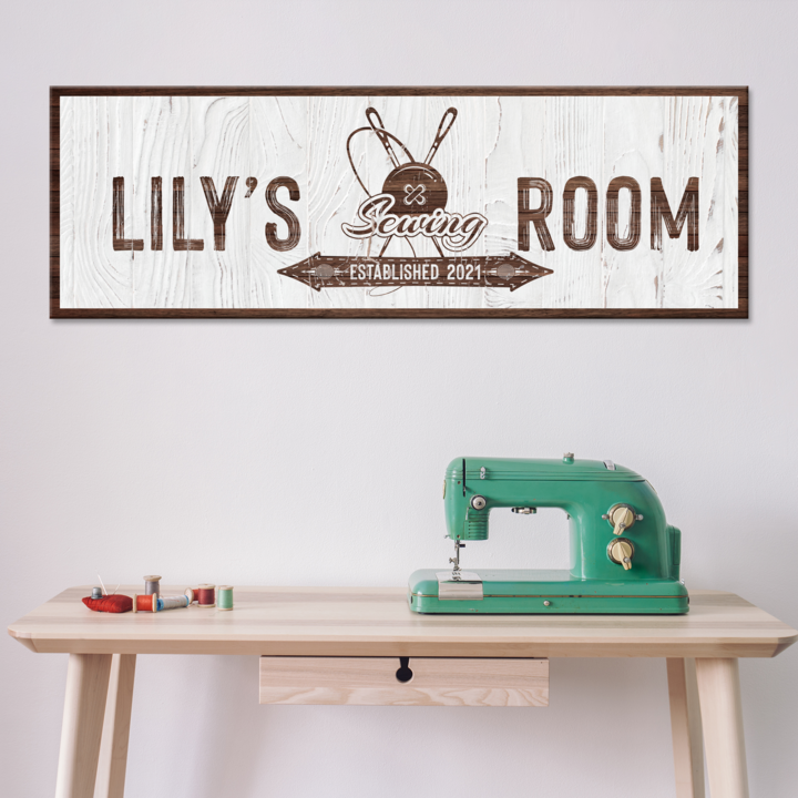 Sewing Room Sign II Style 1 - Image by Tailored Canvases