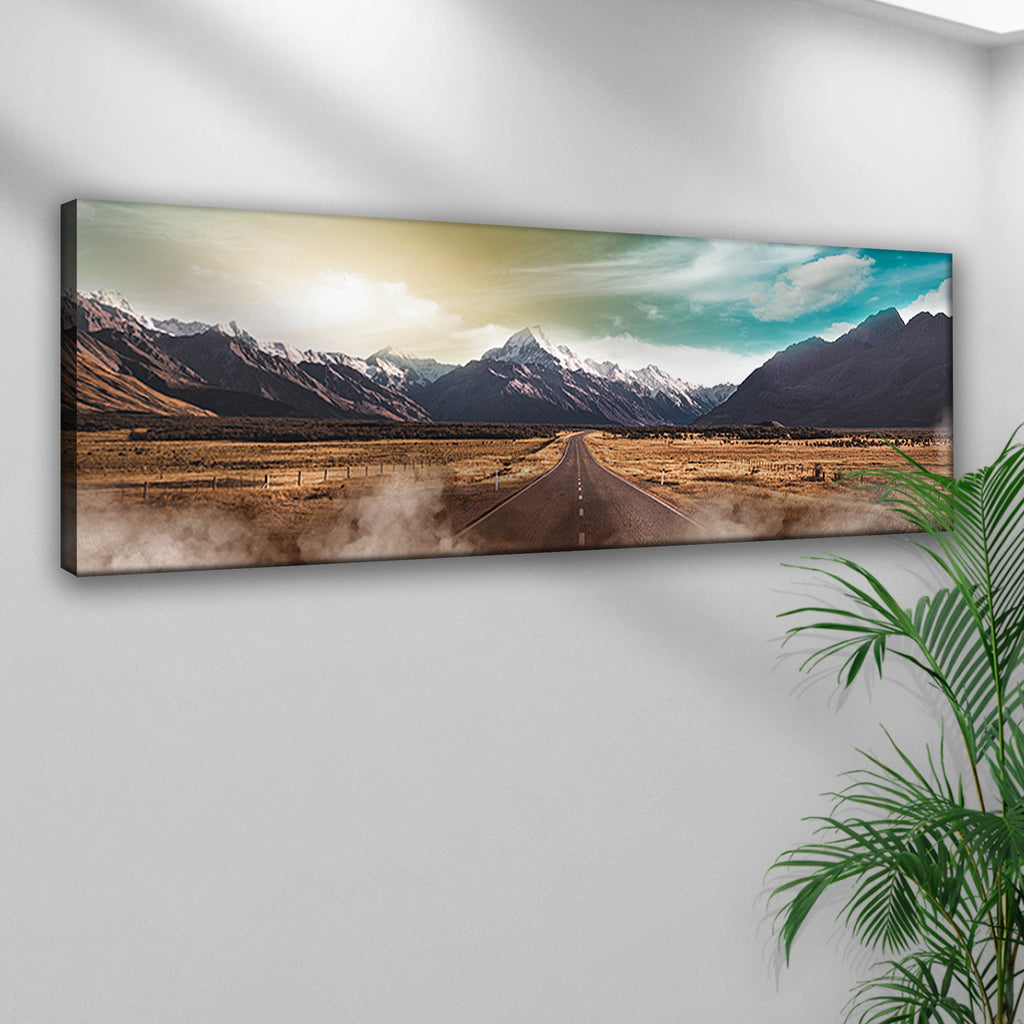 Road Towards The Mountain Canvas Wall Art by Tailored Canvases