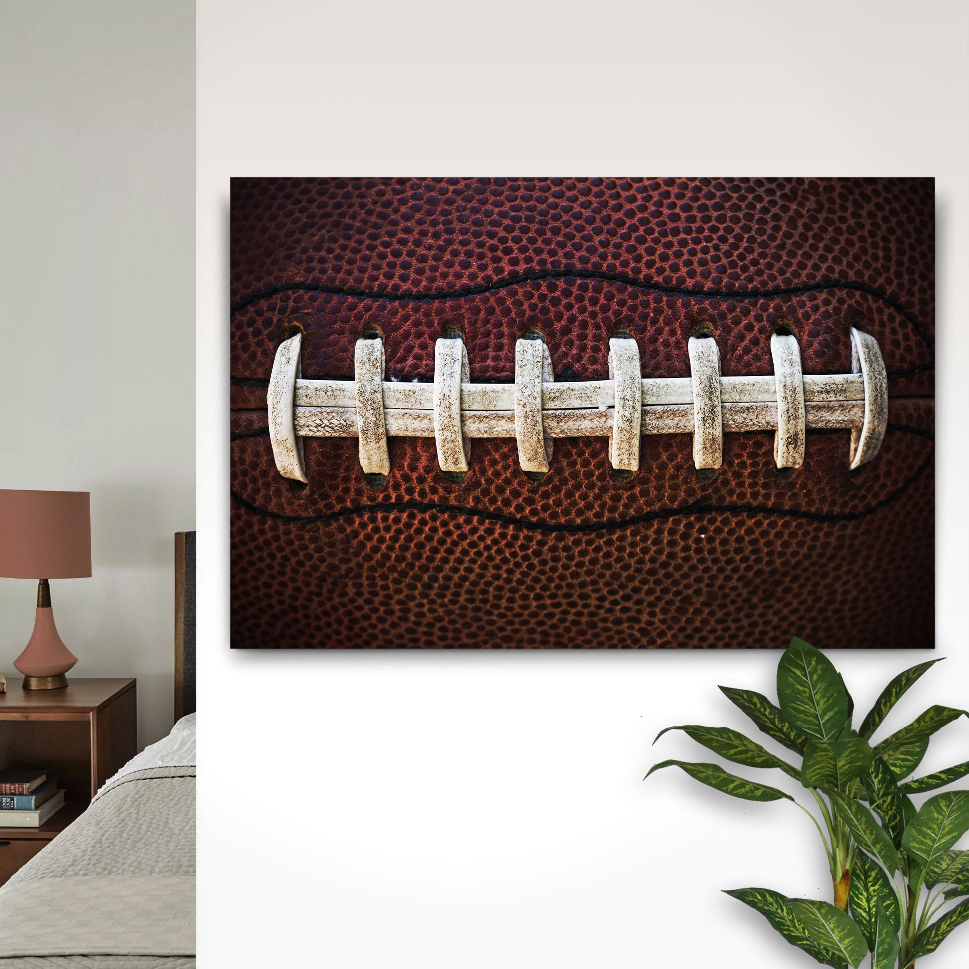 Football Laces Canvas Wall Art Style 1 - Image by Tailored Canvases