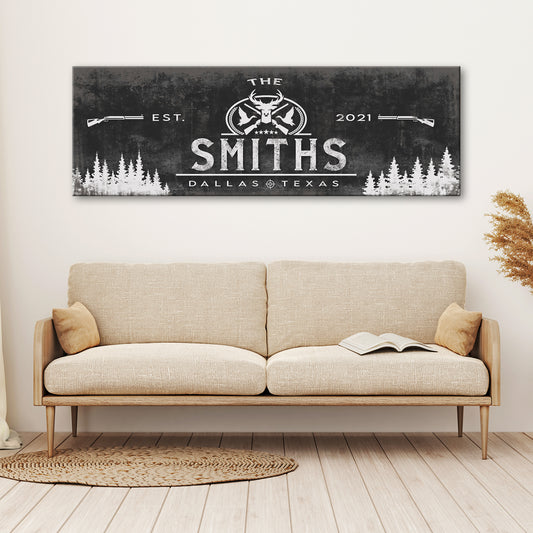 Family Forest Hunting Sign Style 2 - Image by Tailored Canvases