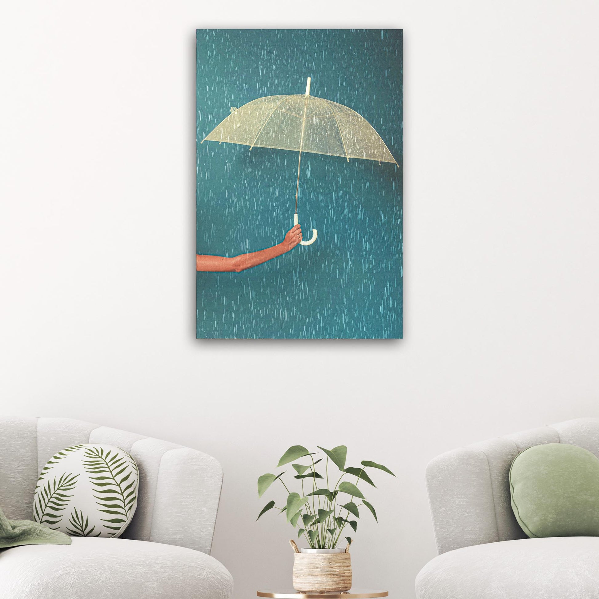Decor Elements Umbrella Protecting Hand Canvas Wall Art Style 1 - Image by Tailored Canvases