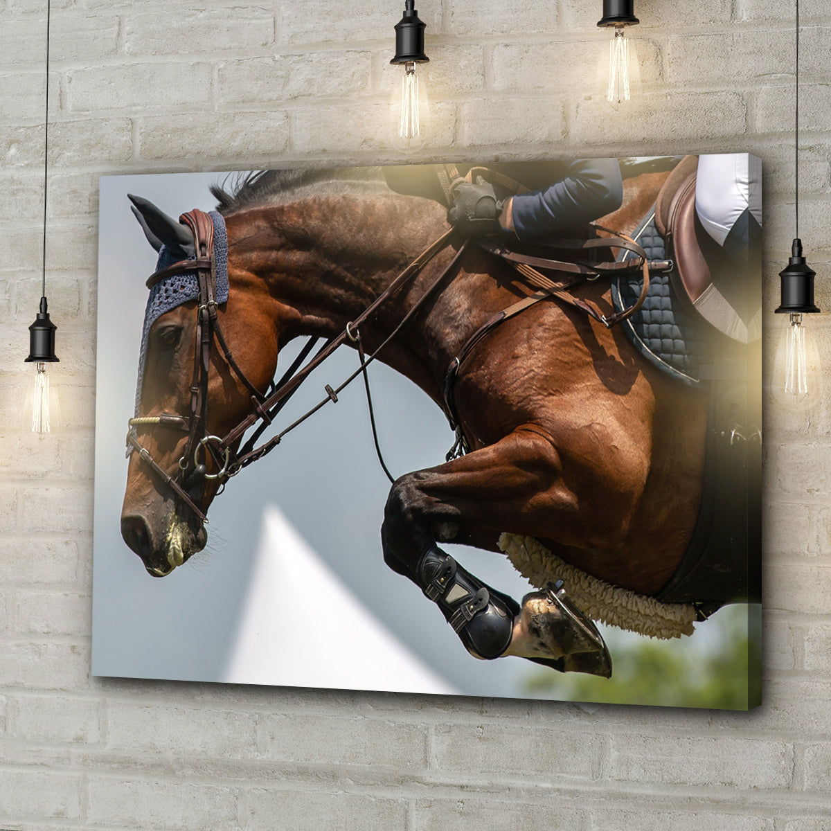 Equestrian Jumping Show Canvas Wall Art Style 1 - Image by Tailored Canvases