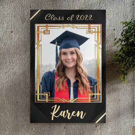 Graduation Gift Portrait Sign II | Customizable Canvas - Image by Tailored Canvases