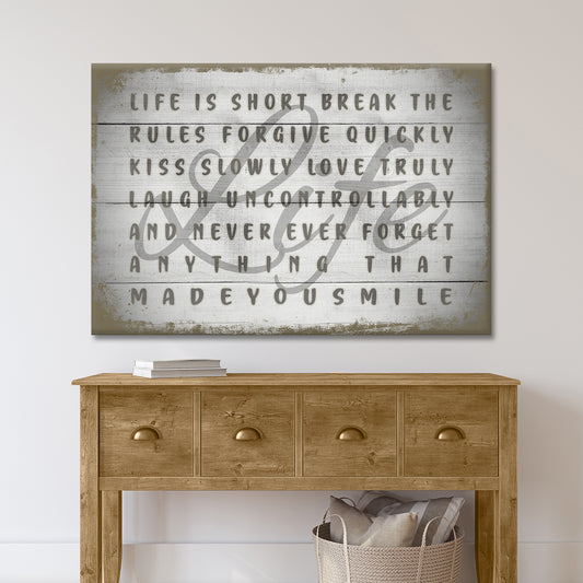 Life Is Short Make It Sweet Sign II - Image by Tailored Canvases