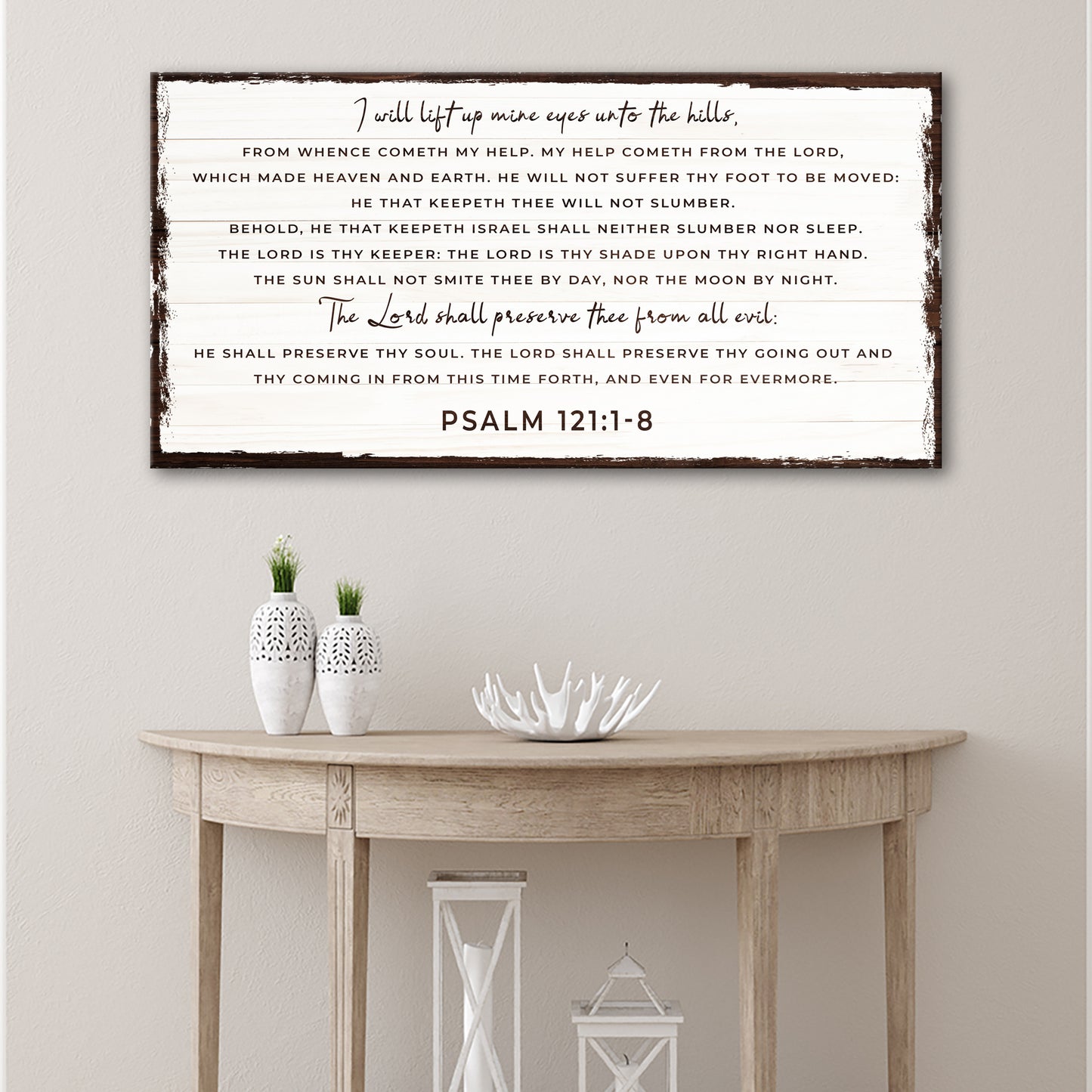 Psalm 121:1-8 - My Help Comes From The Lord Sign Style 1 - Image by Tailored Canvases