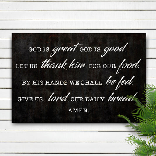 God Is Great God Is Good Prayer Sign III - Image by Tailored Canvases