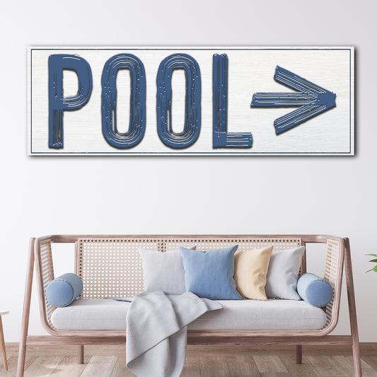 Pool Arrow Sign - Image by Tailored Canvases