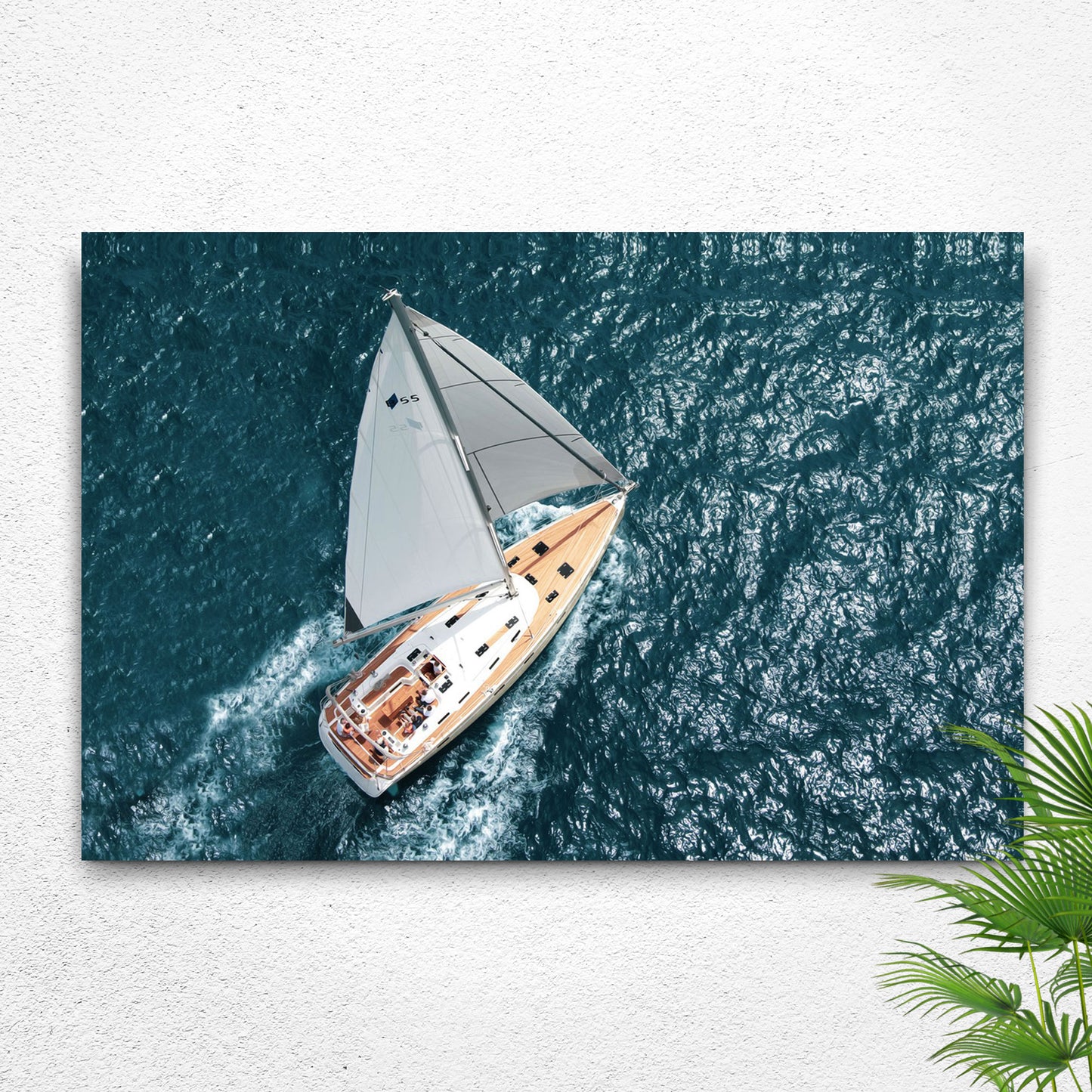 Boat Yacht Adrift Canvas Wall Art Style 1 - Image by Tailored Canvases