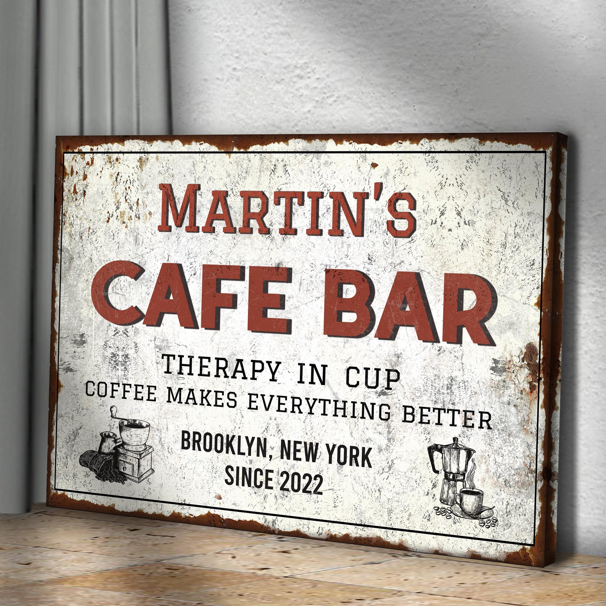 Cafe Bar Sign Style 2 - Image by Tailored Canvases