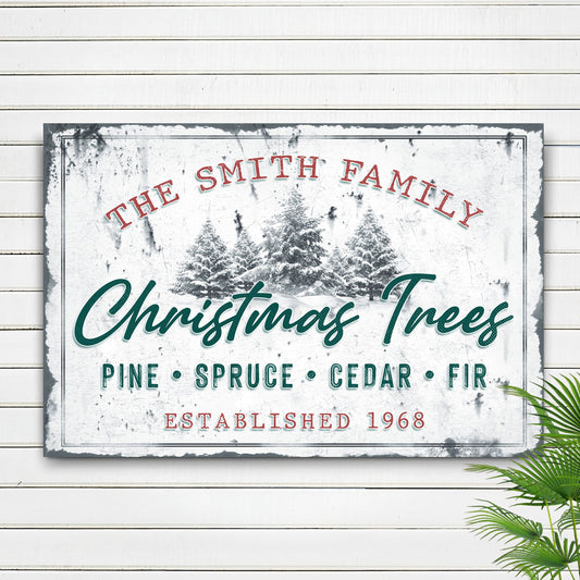 Christmas Tree Farm Sign IV | Customizable Canvas- Image by Tailored Canvases