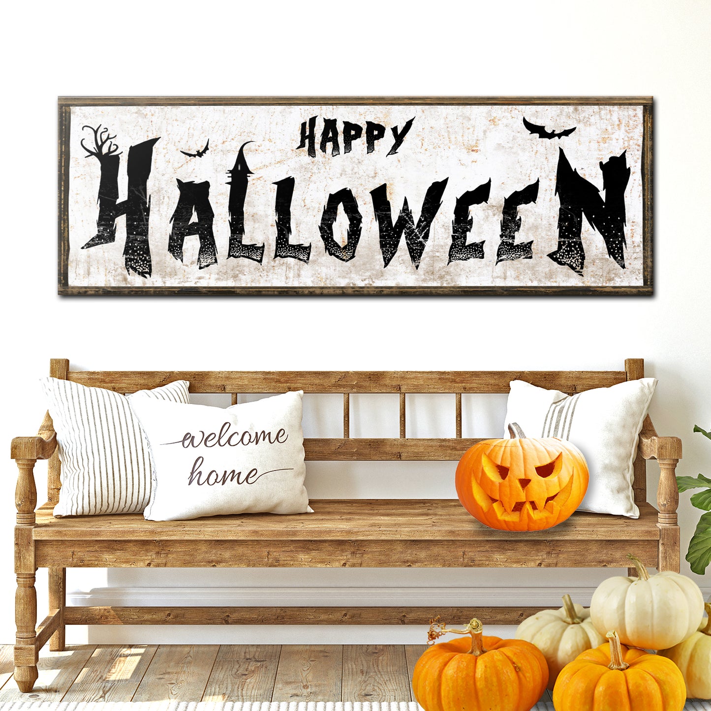 Happy Halloween Sign Style 1 - Image by Tailored Canvases