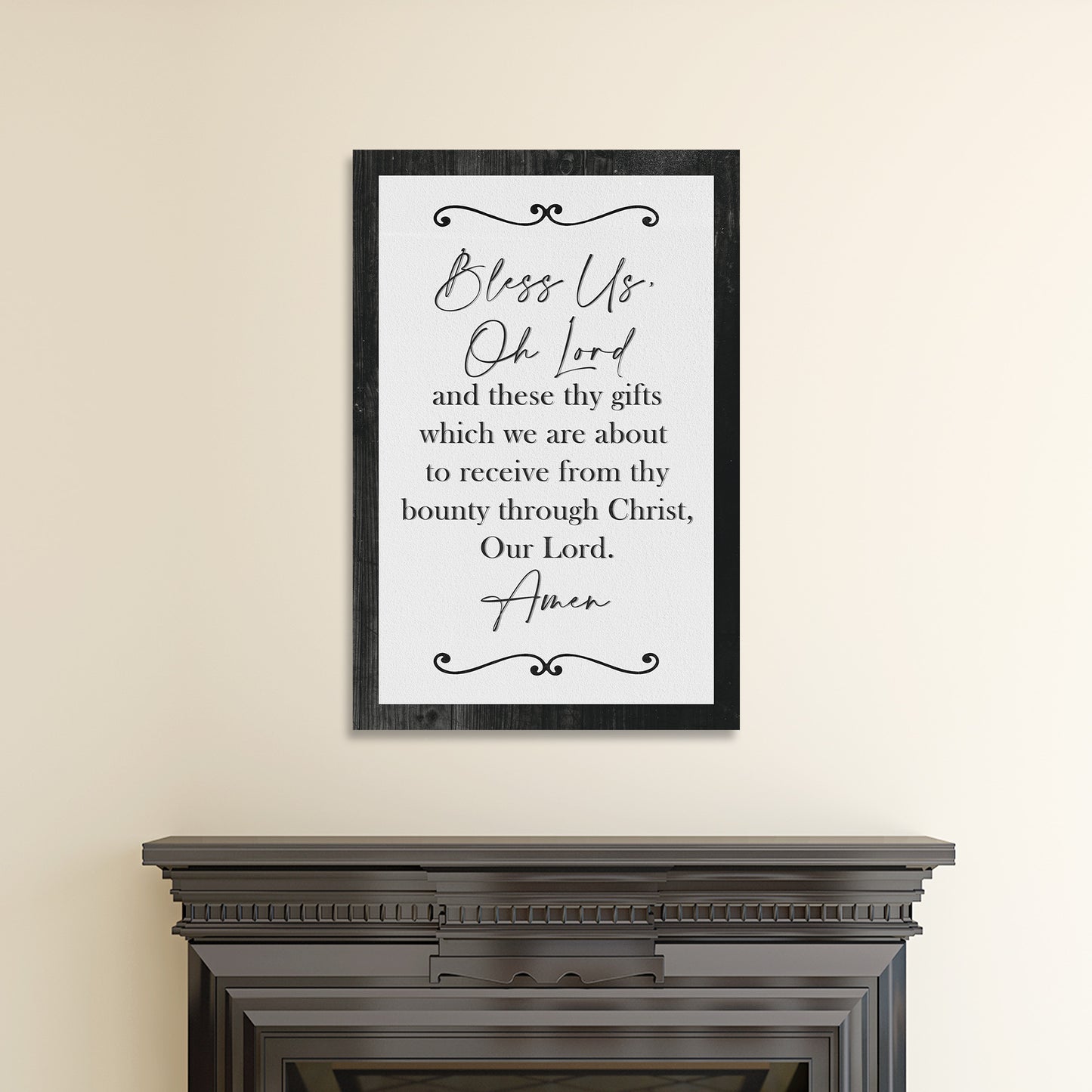 Bless Us Oh Lord And These Thy Gifts Sign VI Style 1 - Image by Tailored Canvases