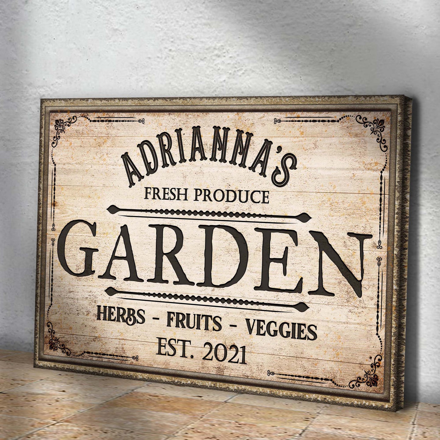 Fresh Produce Garden Sign II Style 1 - Image by Tailored Canvases