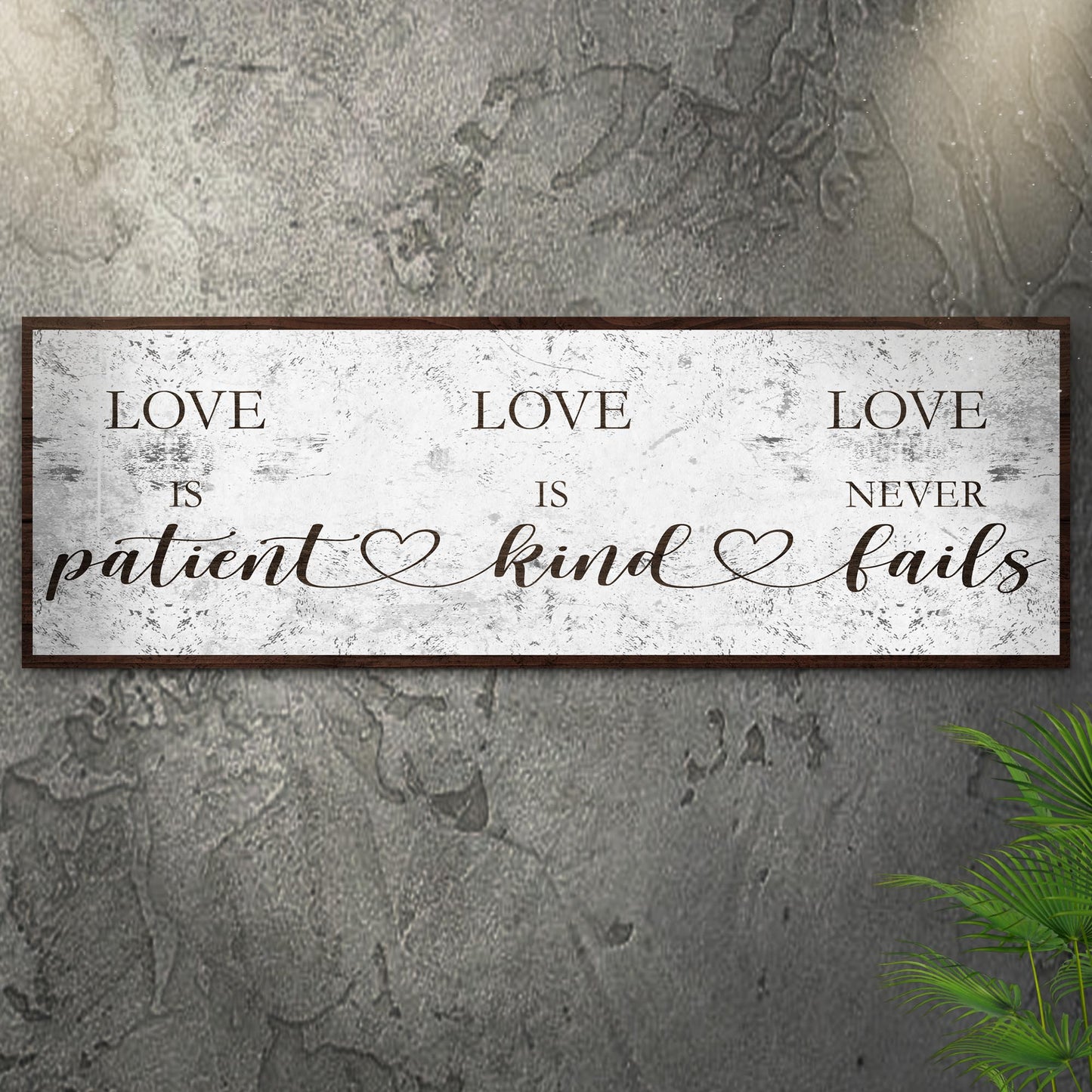 Love is Patient Sign Style 1 - Image by Tailored Canvases