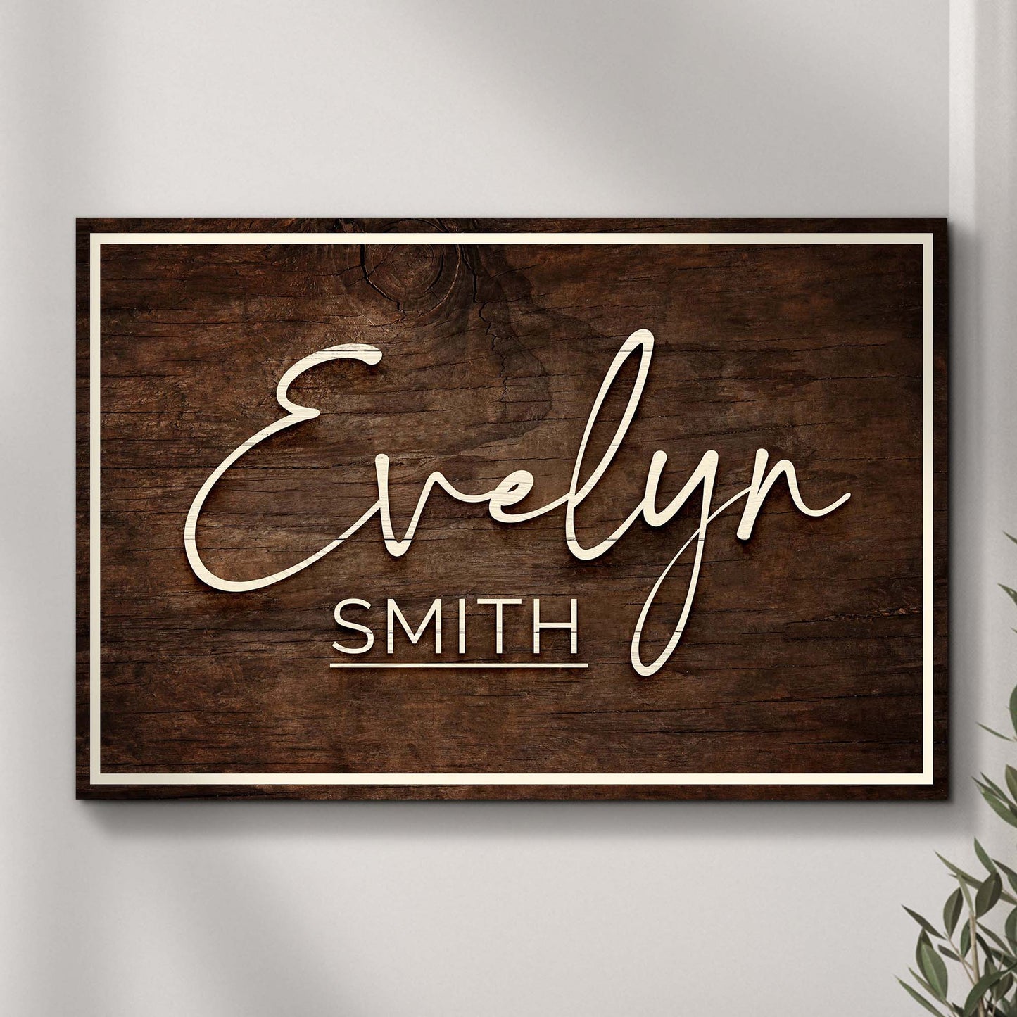 Wood Room Sign Style 1 - Image by Tailored Canvases