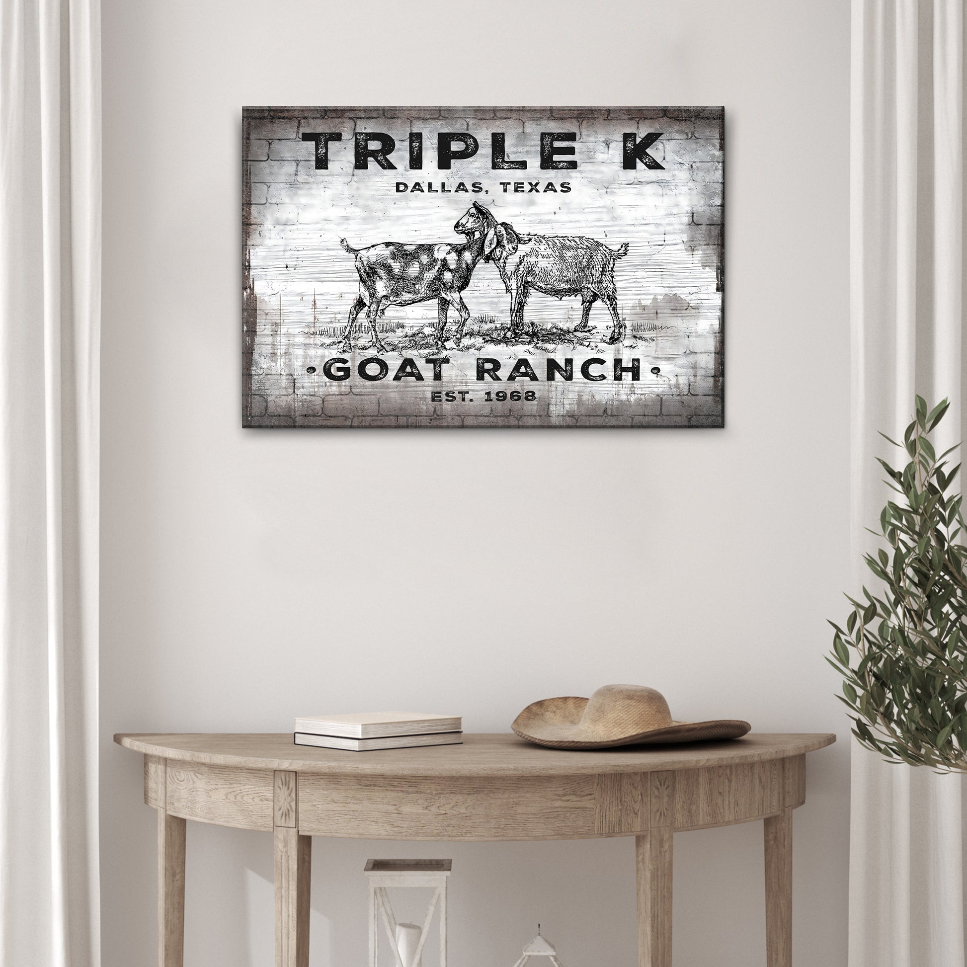 Goat Ranch Sign Style 1 - Image by Tailored Canvases
