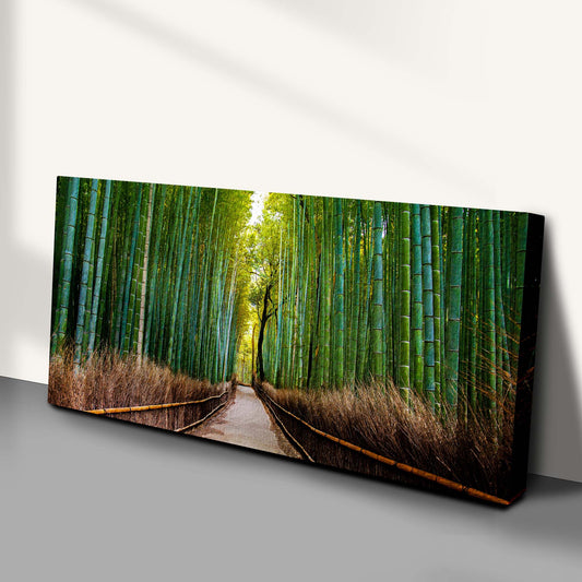 In Between A Forest Of Bamboo Trees Canvas Wall Art - Image by Tailored Canvases