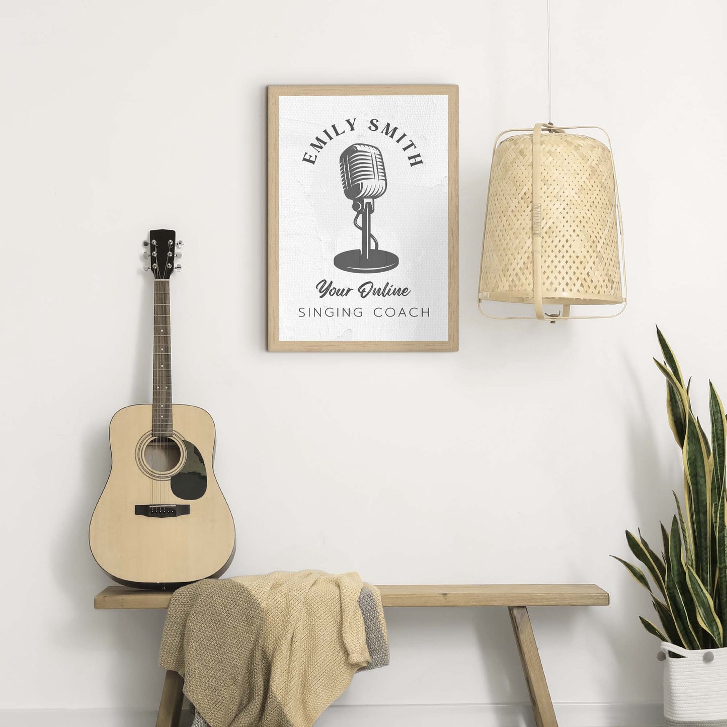 Custom Singing Coach Sign | Customizable Canvas  - Image by Tailored Canvases