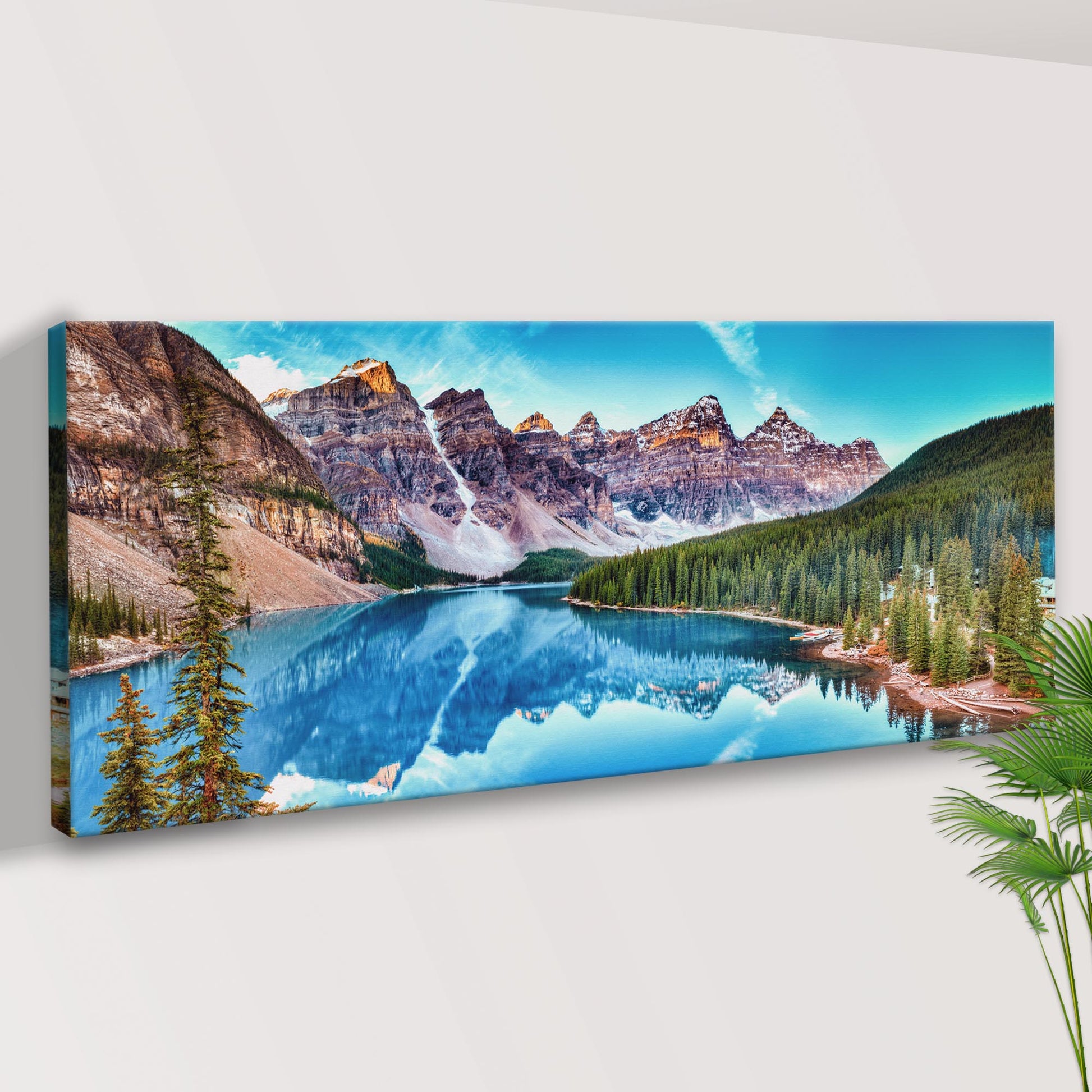 Moraine Lake In Banff National Park Canvas Wall Art Style 1 - Image by Tailored Canvases