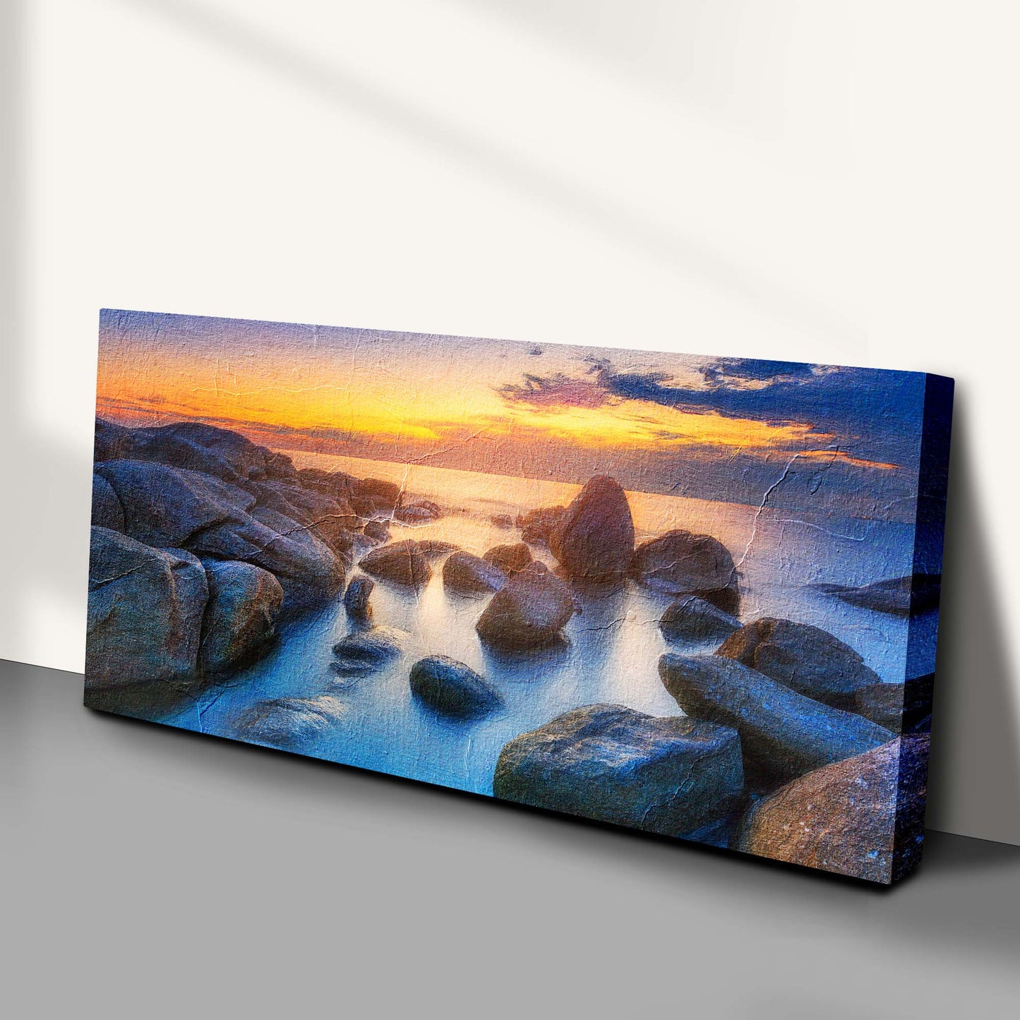 Seascape At Sunrise Canvas Wall Art Style 1 - Image by Tailored Canvases