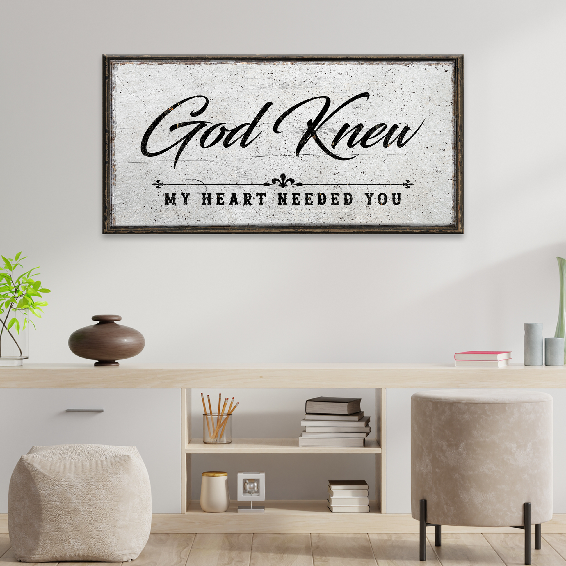 God Knew Sign Style 1 - Image by Tailored Canvases