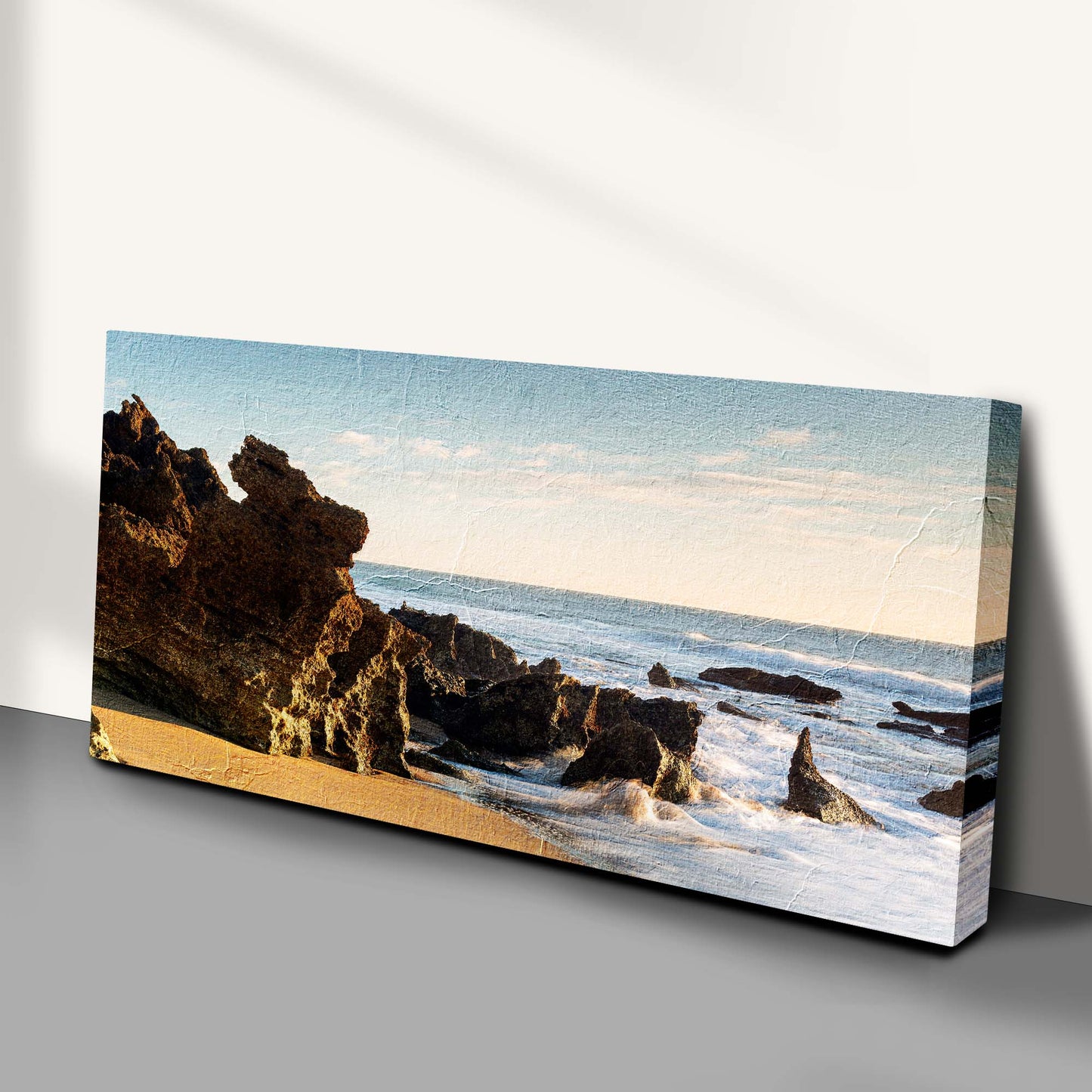 Sunset At California Beach Canvas Wall Art Style 2 - Image by Tailored Canvases