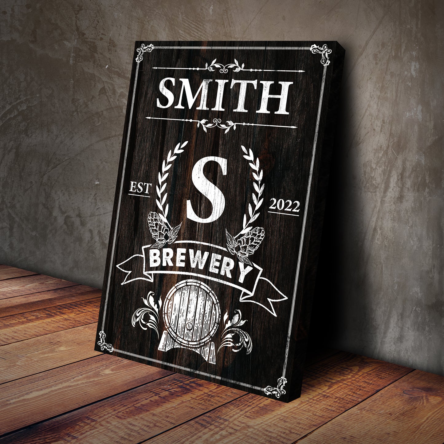 Brewery Portrait Sign Style 1 - Image by Tailored Canvases
