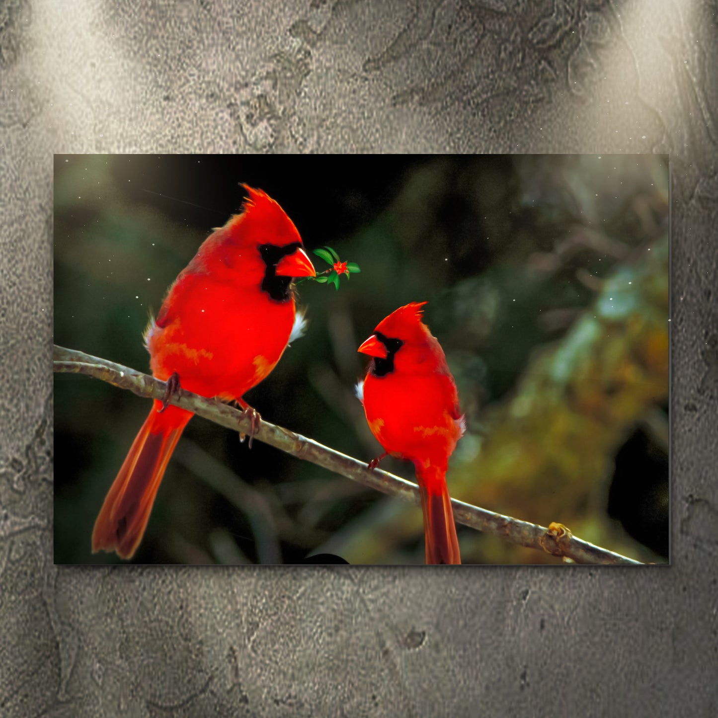 Red Cardinal Birds Canvas Wall Art Style 1 - Image by Tailored Canvases