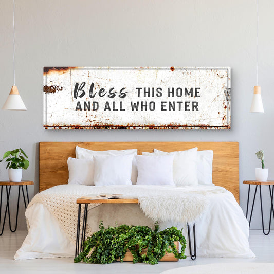 BLESS THIS HOME - CHRISTIAN WALL DECOR - Wall Art Image by Tailored Canvases